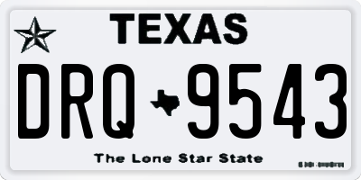 TX license plate DRQ9543