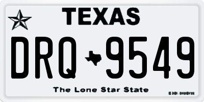 TX license plate DRQ9549