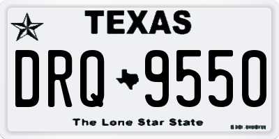 TX license plate DRQ9550