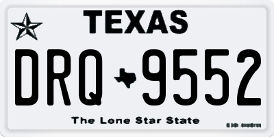 TX license plate DRQ9552