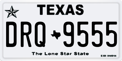 TX license plate DRQ9555