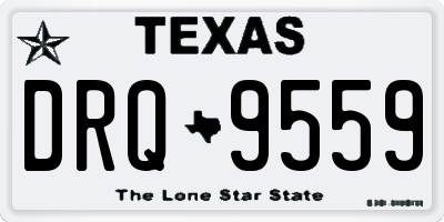 TX license plate DRQ9559