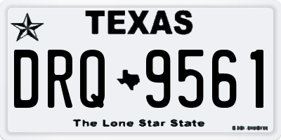 TX license plate DRQ9561