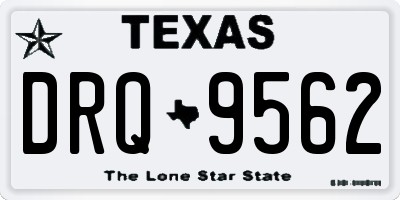 TX license plate DRQ9562