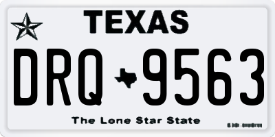 TX license plate DRQ9563