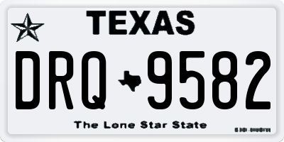 TX license plate DRQ9582