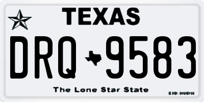 TX license plate DRQ9583
