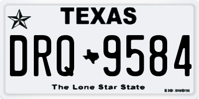 TX license plate DRQ9584