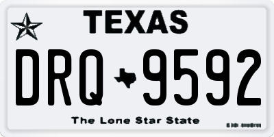 TX license plate DRQ9592