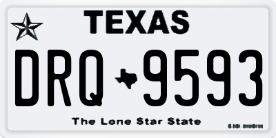 TX license plate DRQ9593