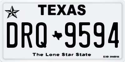 TX license plate DRQ9594