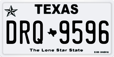 TX license plate DRQ9596