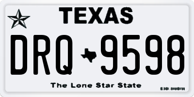 TX license plate DRQ9598