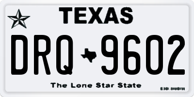 TX license plate DRQ9602