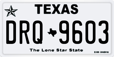 TX license plate DRQ9603