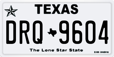 TX license plate DRQ9604