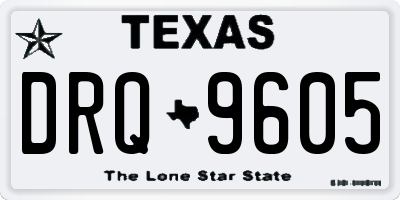 TX license plate DRQ9605