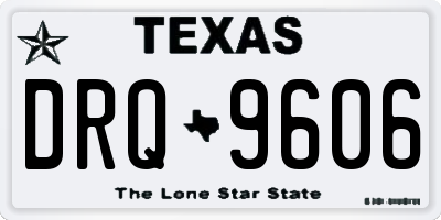 TX license plate DRQ9606