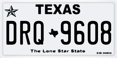 TX license plate DRQ9608