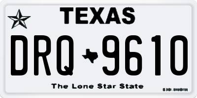 TX license plate DRQ9610