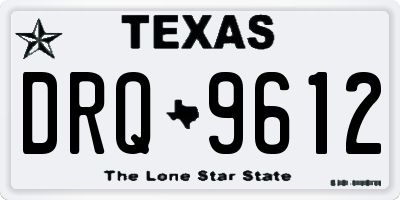 TX license plate DRQ9612