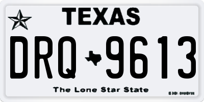 TX license plate DRQ9613