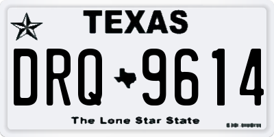 TX license plate DRQ9614