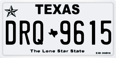 TX license plate DRQ9615