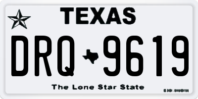 TX license plate DRQ9619