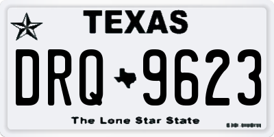 TX license plate DRQ9623