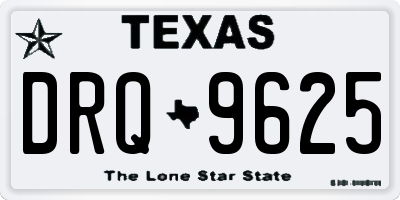 TX license plate DRQ9625