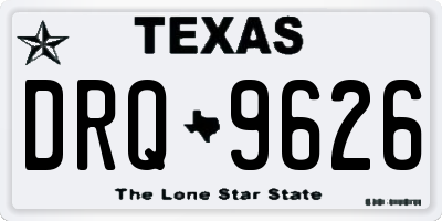 TX license plate DRQ9626