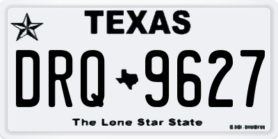 TX license plate DRQ9627