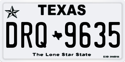 TX license plate DRQ9635