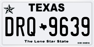 TX license plate DRQ9639