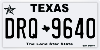 TX license plate DRQ9640