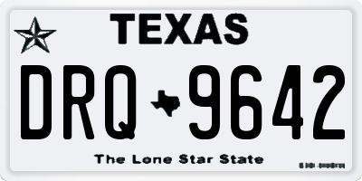 TX license plate DRQ9642