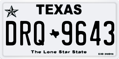 TX license plate DRQ9643