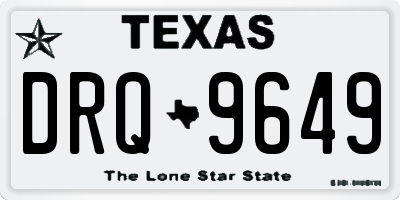 TX license plate DRQ9649