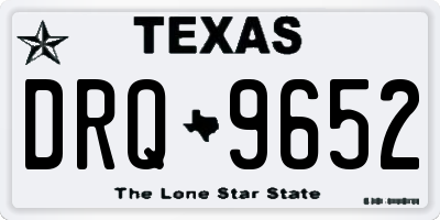 TX license plate DRQ9652