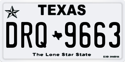 TX license plate DRQ9663