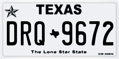 TX license plate DRQ9672