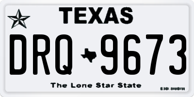 TX license plate DRQ9673