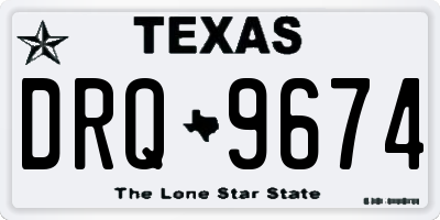 TX license plate DRQ9674