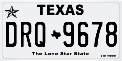 TX license plate DRQ9678