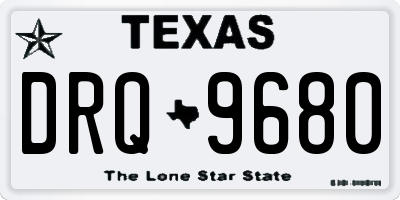TX license plate DRQ9680