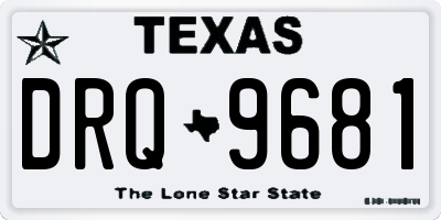 TX license plate DRQ9681