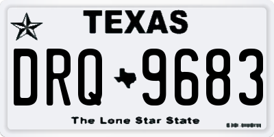 TX license plate DRQ9683