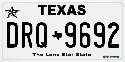 TX license plate DRQ9692