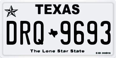 TX license plate DRQ9693